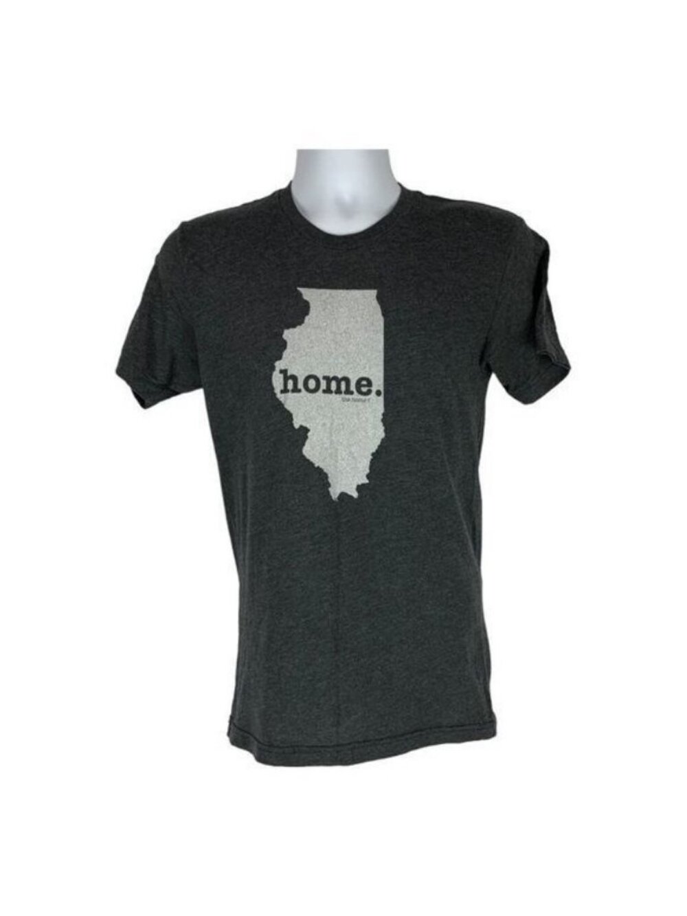 The Home T Illinois Graphic Tee Men’s Small Charcoal Gray 50/50 Blend USA